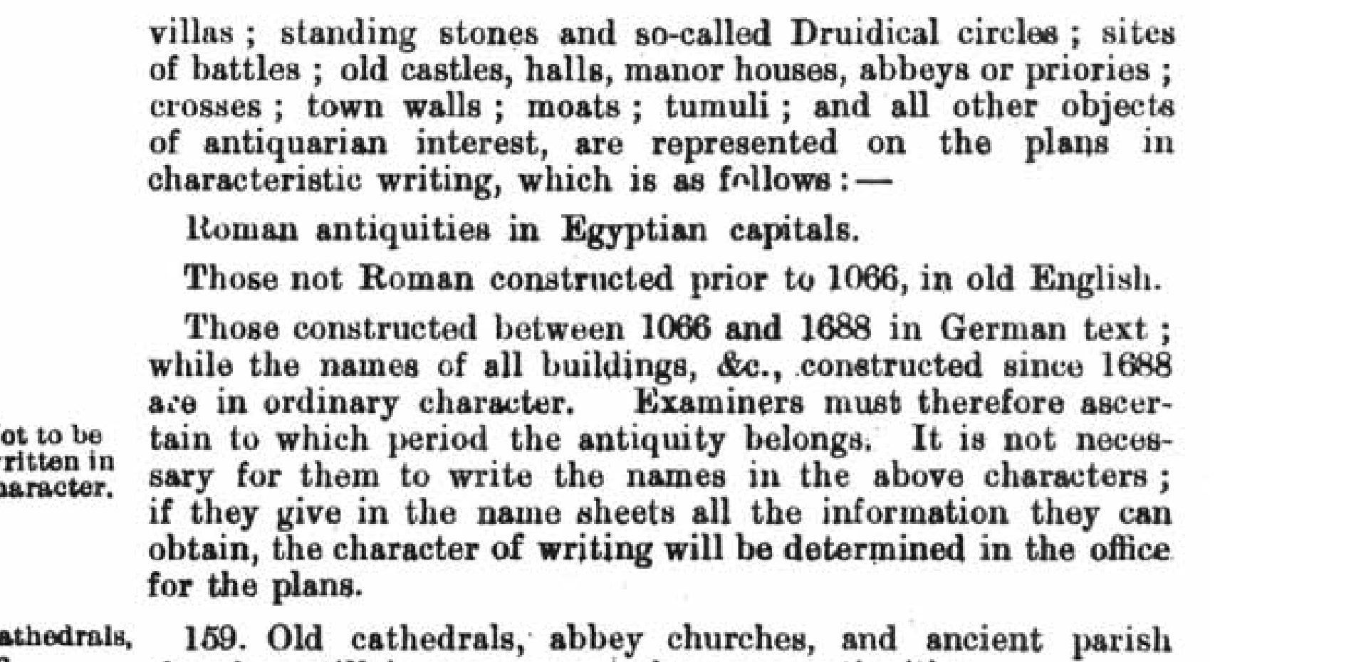 1905 Instructions p.26, the antiquity lettering passage